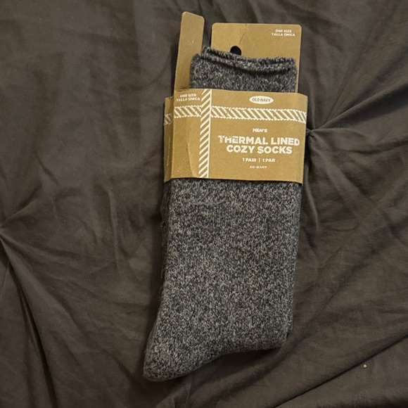 Old Navy Men's Cozy Gray Thermal Socks - Picture 1 of 7